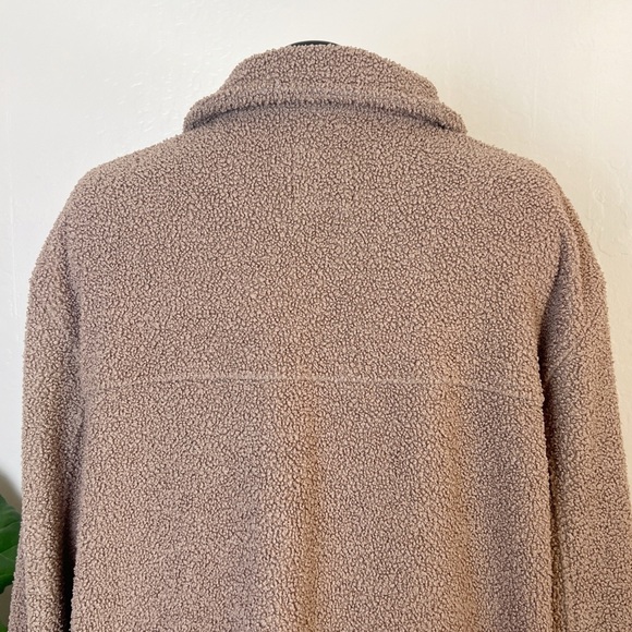 ✖️SOLD✖️•ABERCROMBIE & FITCH• Sherpa Shirt Jacket in Taupe Size XXL - Picture 6 of 14